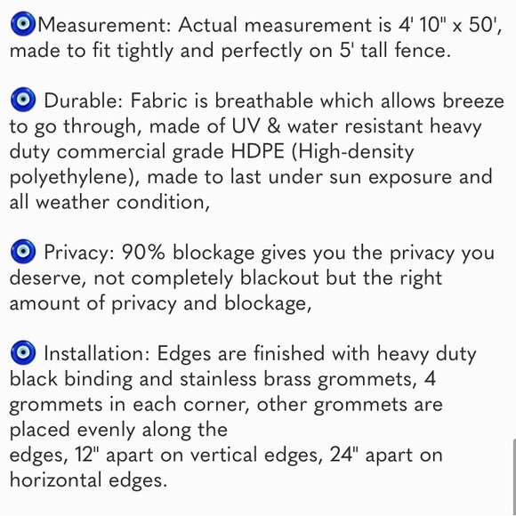 5' x 50' Black Fence Screen Windscreen Cover Netting Mesh Fabric Cloth - Picture 5 of 6